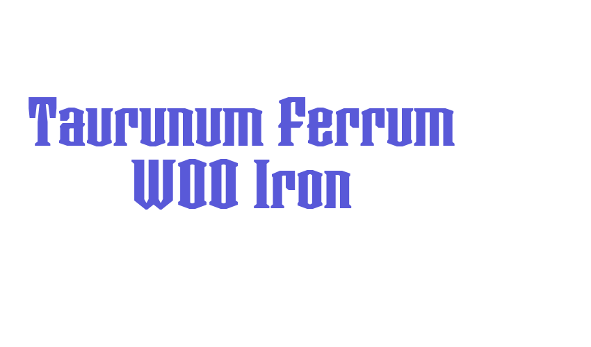 Taurunum Ferrum W00 Iron Font