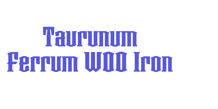 Taurunum Ferrum W00 Iron Font Download