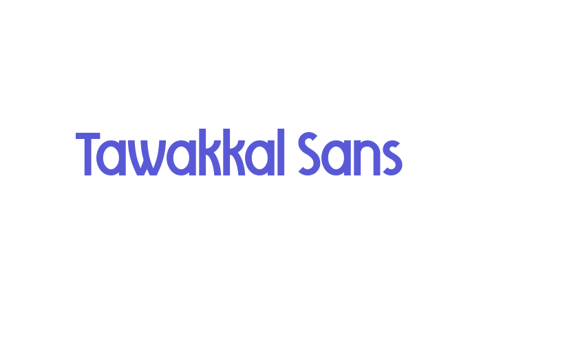 Tawakkal Sans Font Download