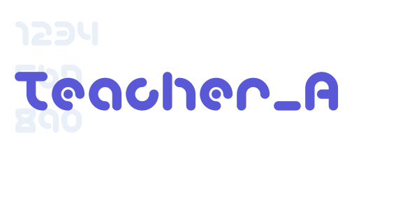 Teacher_A font free