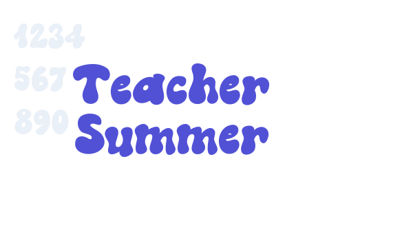 Teacher Summer font download