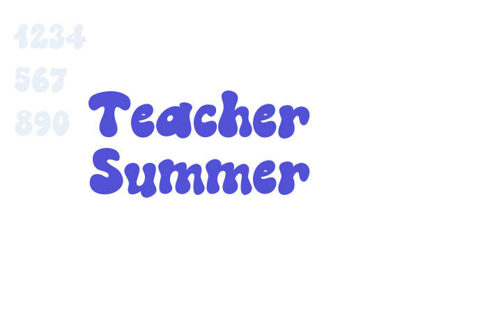 Teacher Summer font download