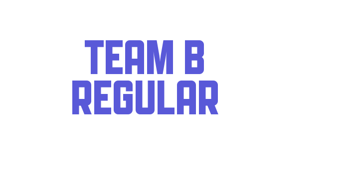 Team B Regular Font Download