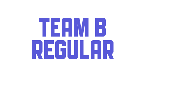 Team B Regular Font