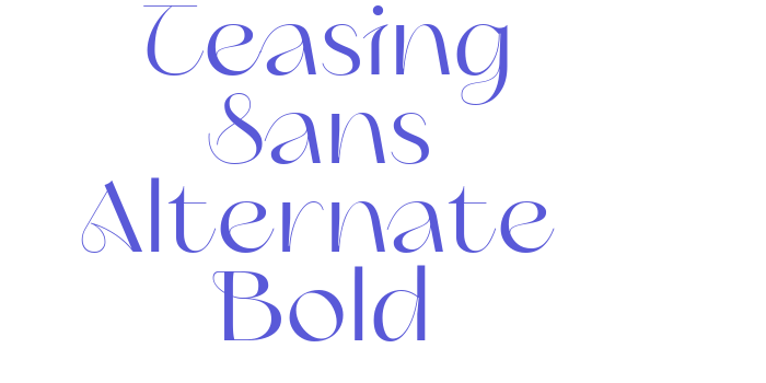 Teasing Sans Alternate Bold Font Download