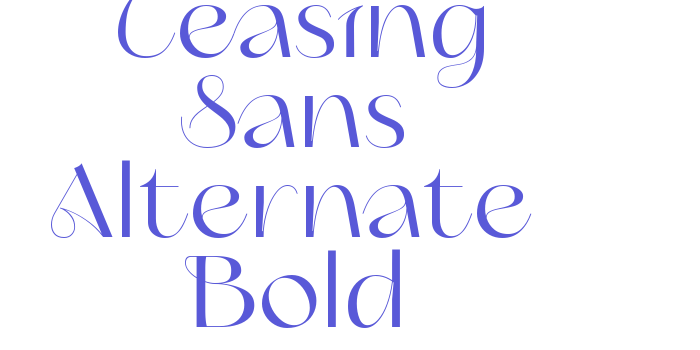 Teasing Sans Alternate Bold Font