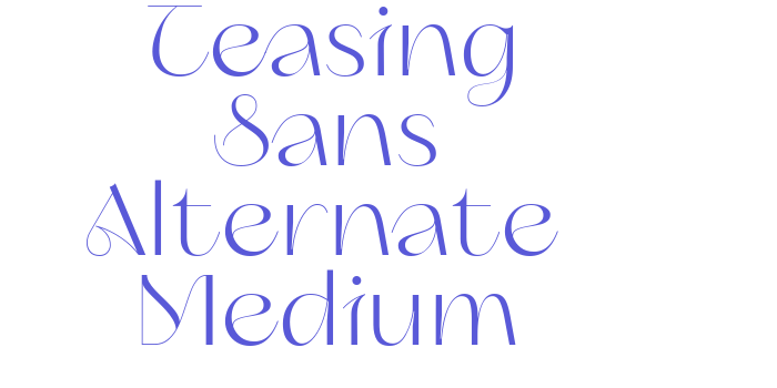 Teasing Sans Alternate Medium Font Download