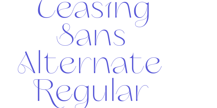 Teasing Sans Alternate Regular Font