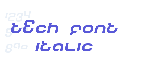 Tech Font Italic font free