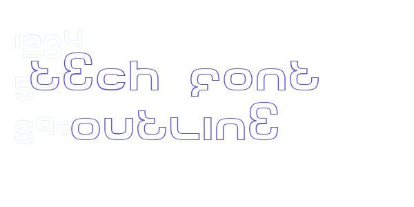 Tech Font Outline font free