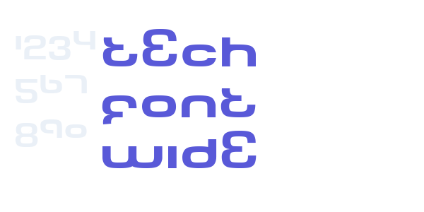 Tech Font Wide font free