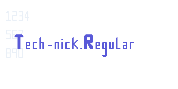 Tech-nick Regular font free