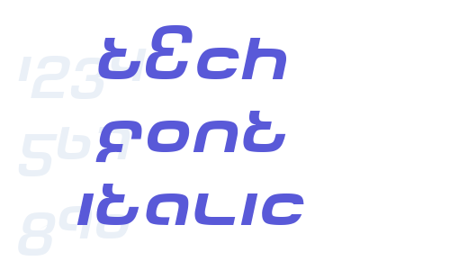 Tech Font Italic Font Download