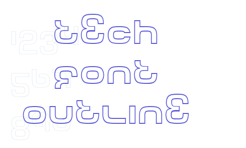 Tech Font Outline Font Download