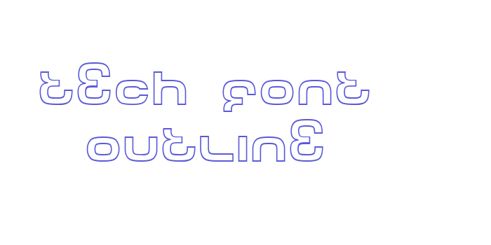 Tech Font Outline Font Download