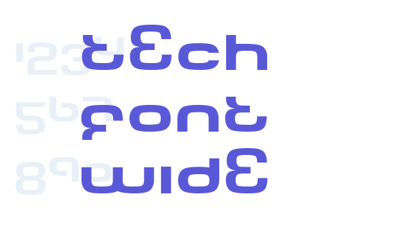 Tech Font Wide Font