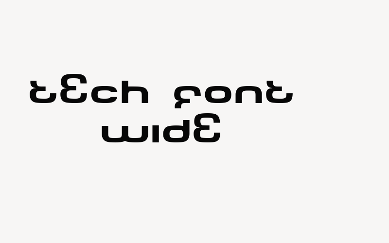 Tech Font Wide Font