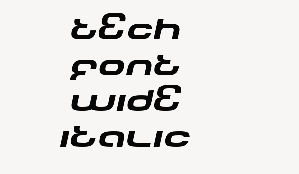 Tech Font Wide Italic Font