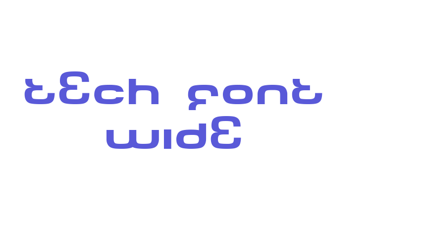 Tech Font Wide Font