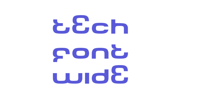 Tech Font Wide Font Download