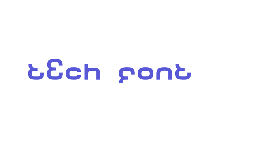 Tech Font Font