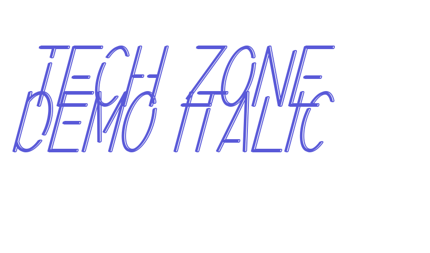 Tech Zone Demo Italic Font Download