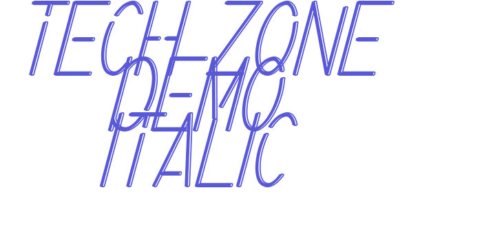 Tech Zone Demo Italic Font Download