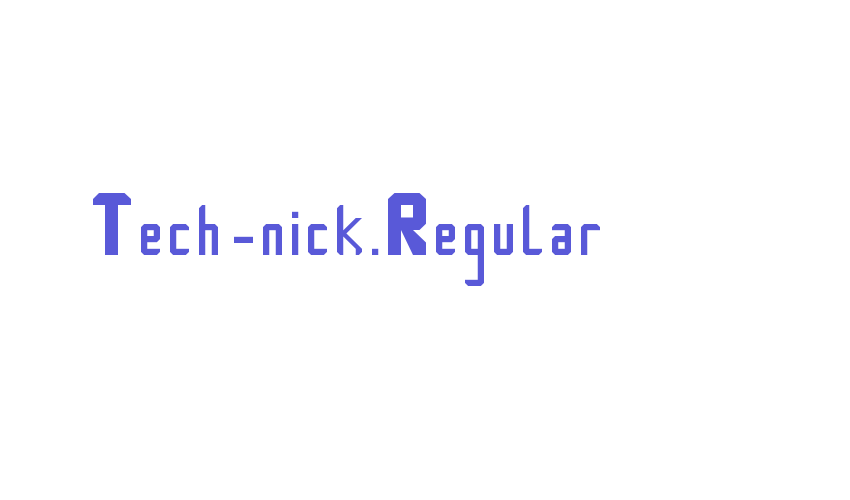 Tech-nick Regular Font Download