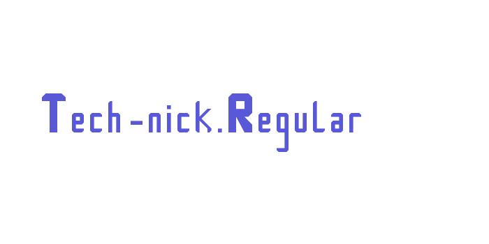 Tech-nick Regular Font Download