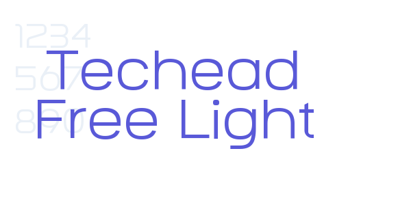 Techead Free Light font free