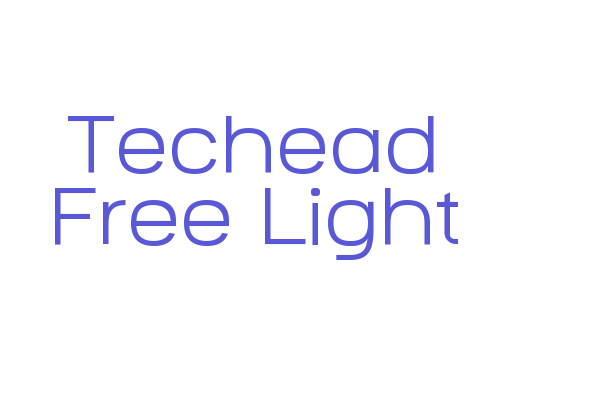 Techead Free Light Font