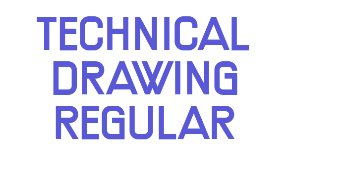 Technical Drawing Regular Font