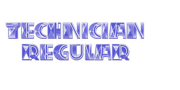 Technician Regular font