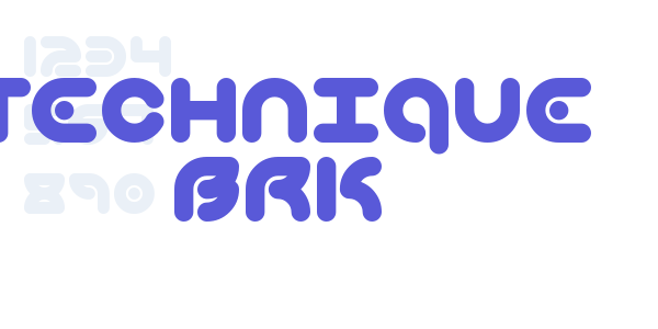 Technique BRK font free