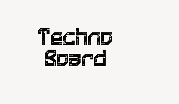 Techno Board Font