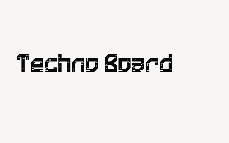 Techno Board Font