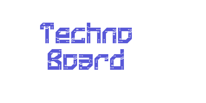 Techno Board Font