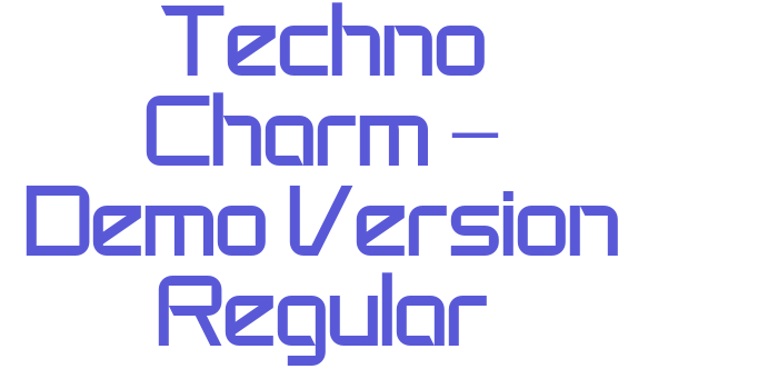 Techno Charm – Demo Version Regular Font Download