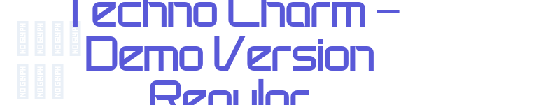 Techno Charm – Demo Version Regular-related font