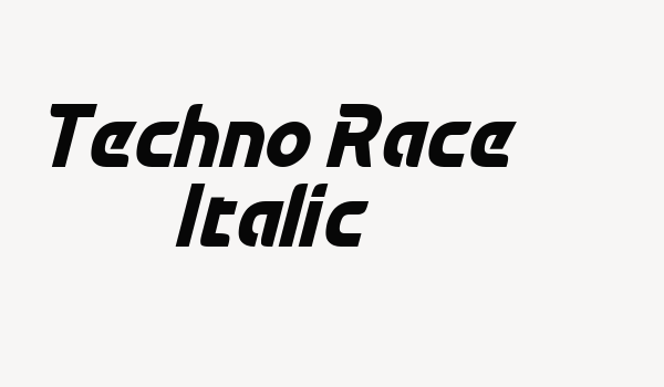 Techno Race Italic Font