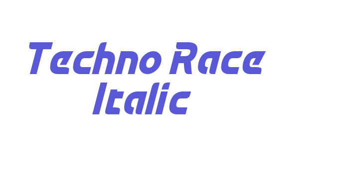 Techno Race Italic Font Download