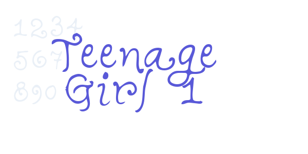 Teenage Girl 1 font