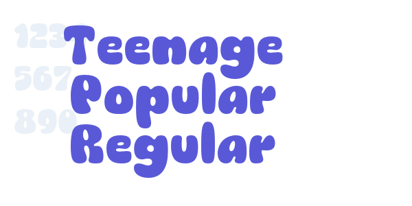 Teenage Popular Regular font free