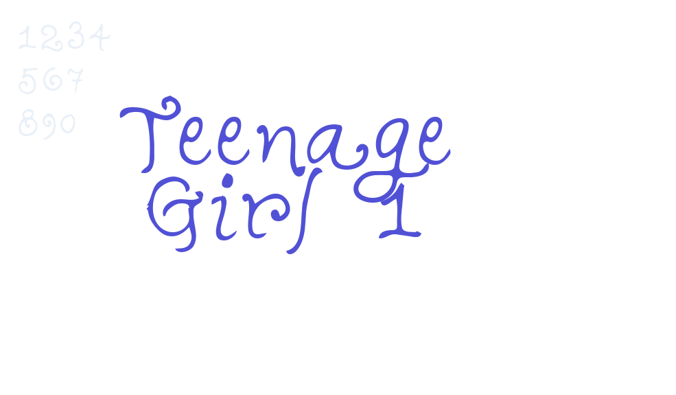 Teenage Girl 1-font-download