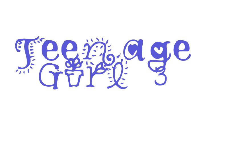 Teenage Girl 3 Font Download