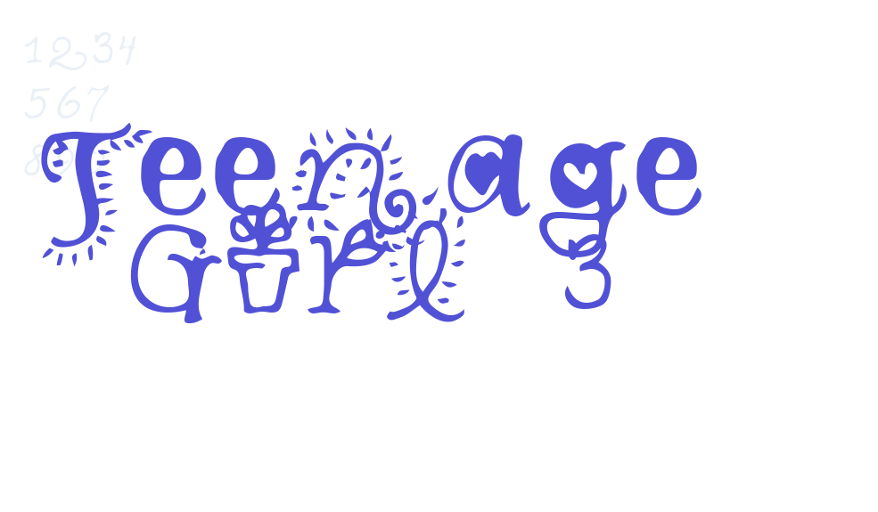 Teenage Girl 3-font-download