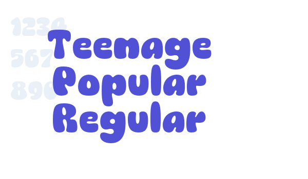 Teenage Popular Regular font download