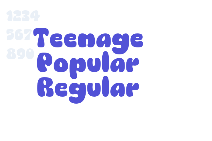 Teenage Popular Regular font download