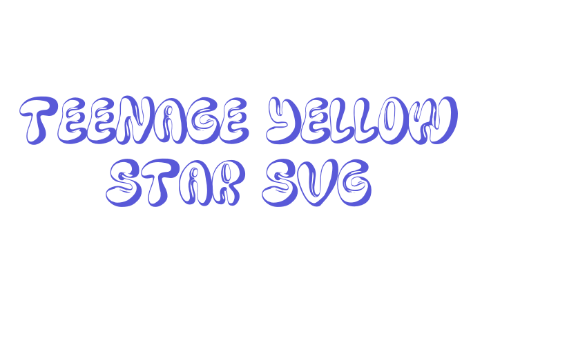 Teenage Yellow Star SVG Font Download