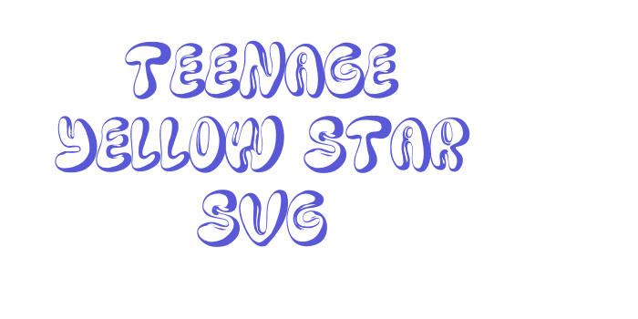 Teenage Yellow Star SVG Font Download